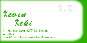 kevin keki business card